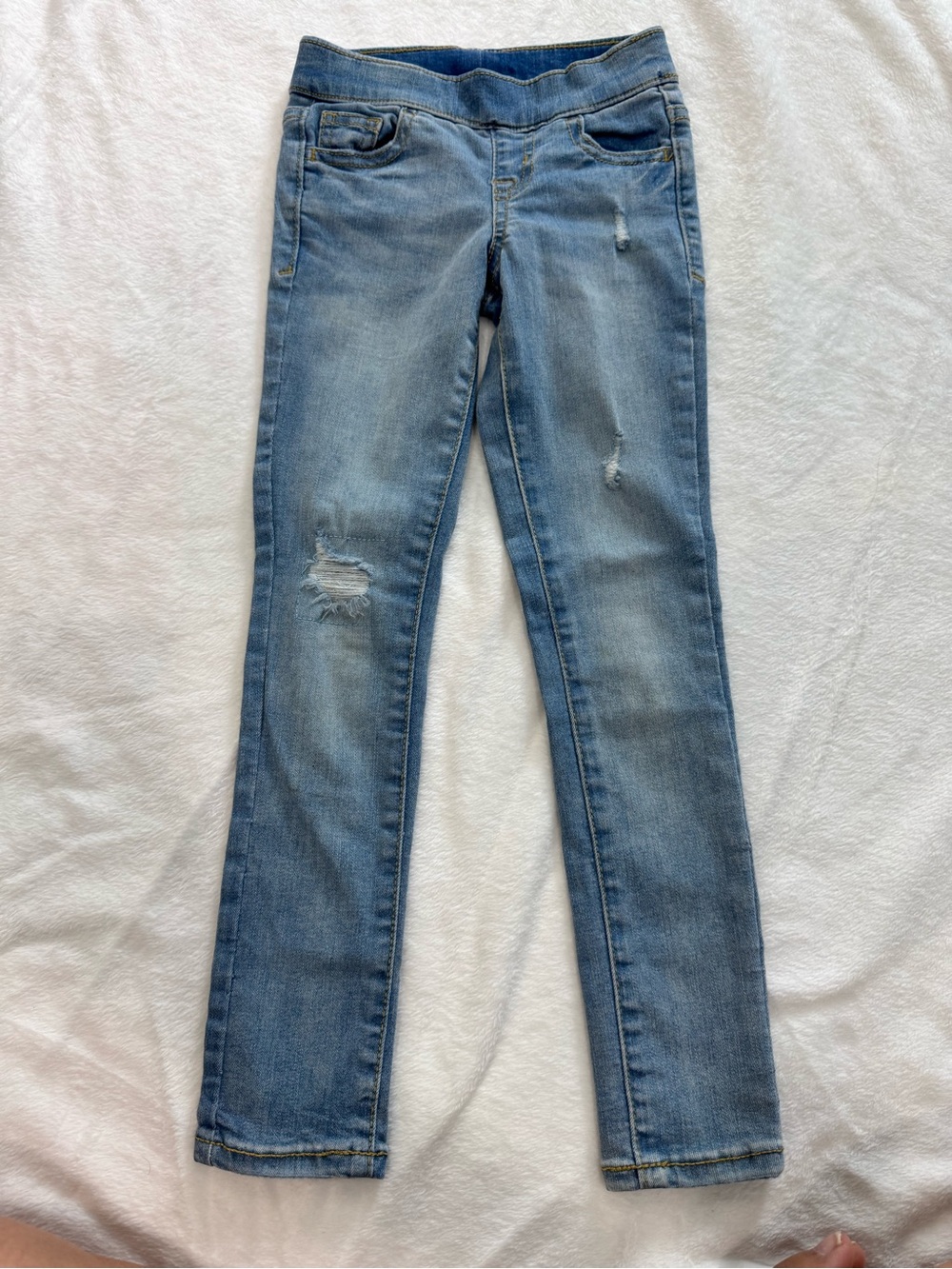 Cat & Jack Light Blue Distressed Girls' Jeans